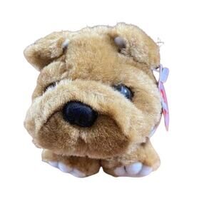 SWIBCO Puffkins Bosley The Bulldog vintage Plush Stuffed Animal 1998